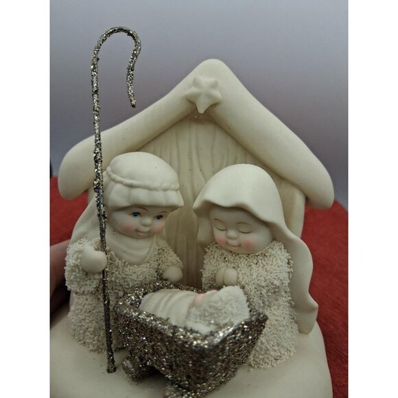 Department 56 Beneath The Christmas Star Nativity Scene Figurine With Glitter Ac - Picture 6 of 7